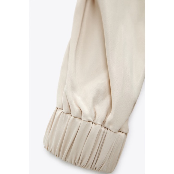 ZARA SATIN EFFECT LONG TUNIC BLOUSE - Picture 7 of 16